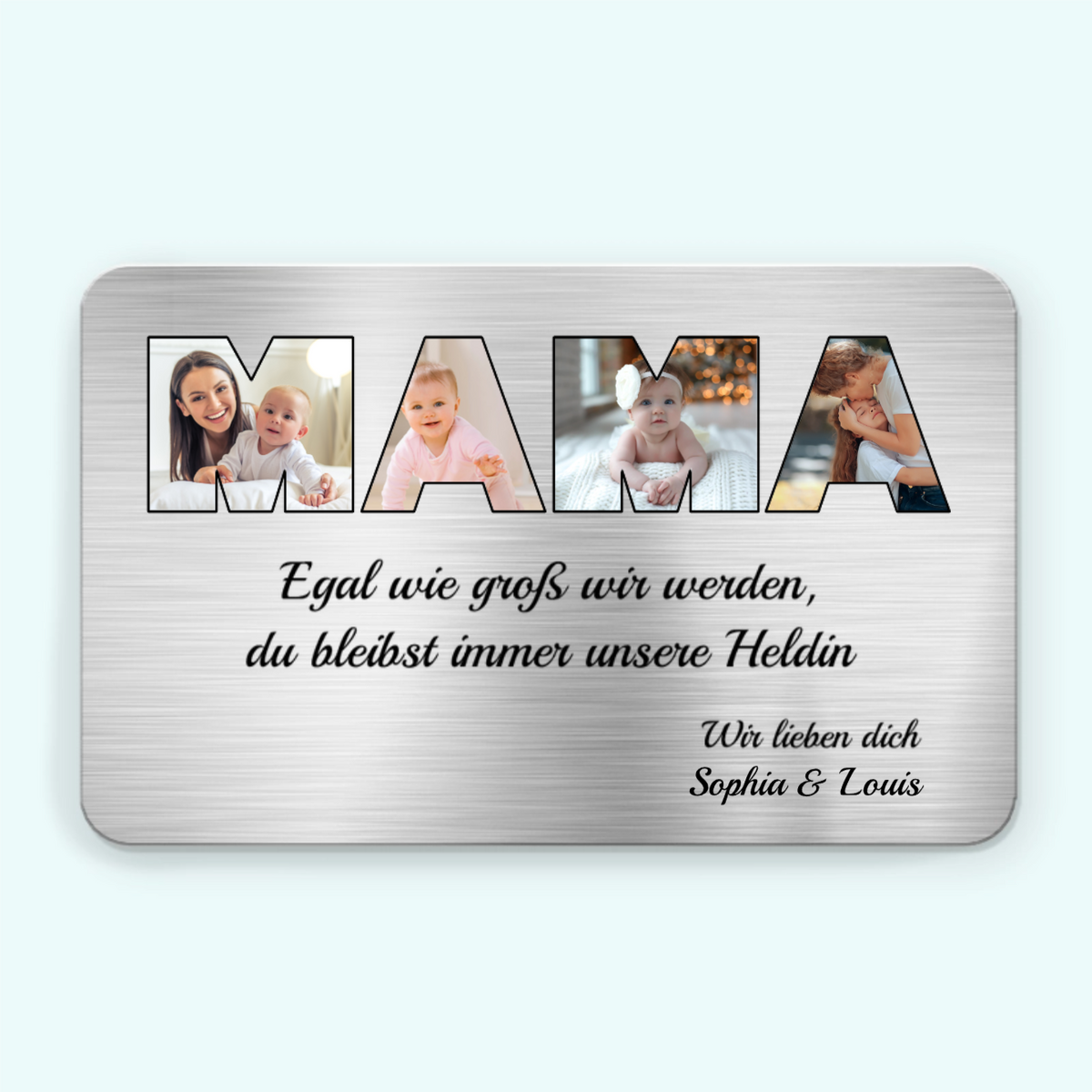 MAMA Foto-Brieftasche-Karte mit Text Geschenk für Mutter
