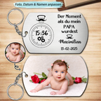 Edelstahl Schlüsselanhänger mit Foto Vatertaggeschenk