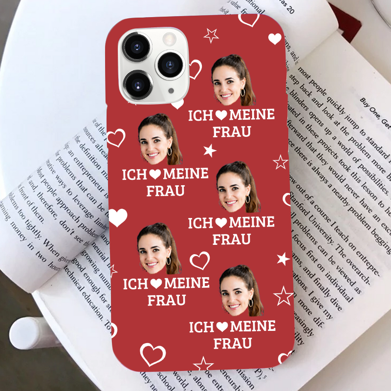 Ich liebe... Silikonhandyhülle für iPhone und Samsung mit Foto Geschenk für Frau, Mann, Papa, Mama, Opa und Oma