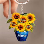 Vase-Personalisiertes Acryl-Schlüsselanhänger für Oma und Mama
