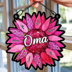 Sonnenblume-Sonnenfänger mit Namen Geschenk für Oma