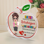 Acryltafel mit Apfelmotiv Geschenk für Lehrerin