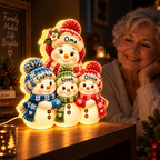 Personalisiertes LED-Nachtlicht für Oma – Schneemann-Motiv mit Namen