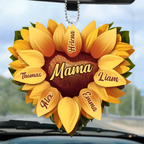 Sonnenblume in Herzform-Personalisierter Anhänger mit Namen