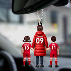 Fußballmama und Kinder-Personalisierter Acrylanhänger´mit Trikots