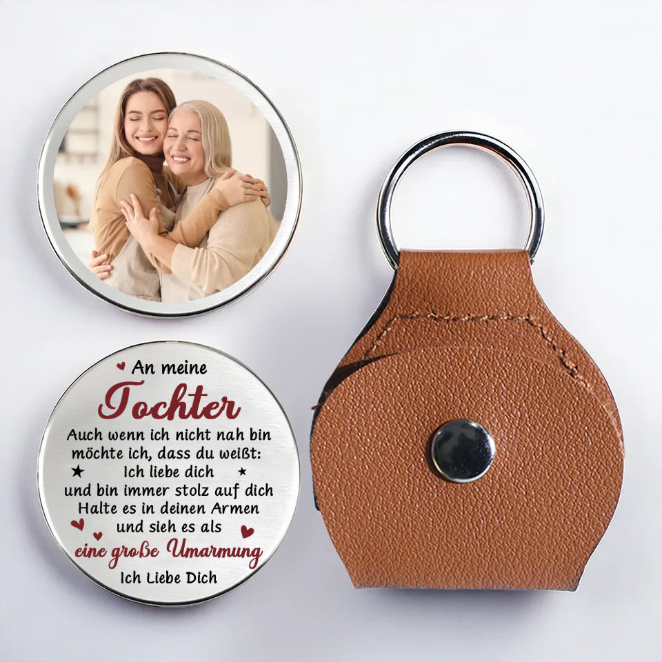 Taschenumarmung mit Foto und Sprüche Geschenk für Tochter, Sohn, Enkel und Enkelin