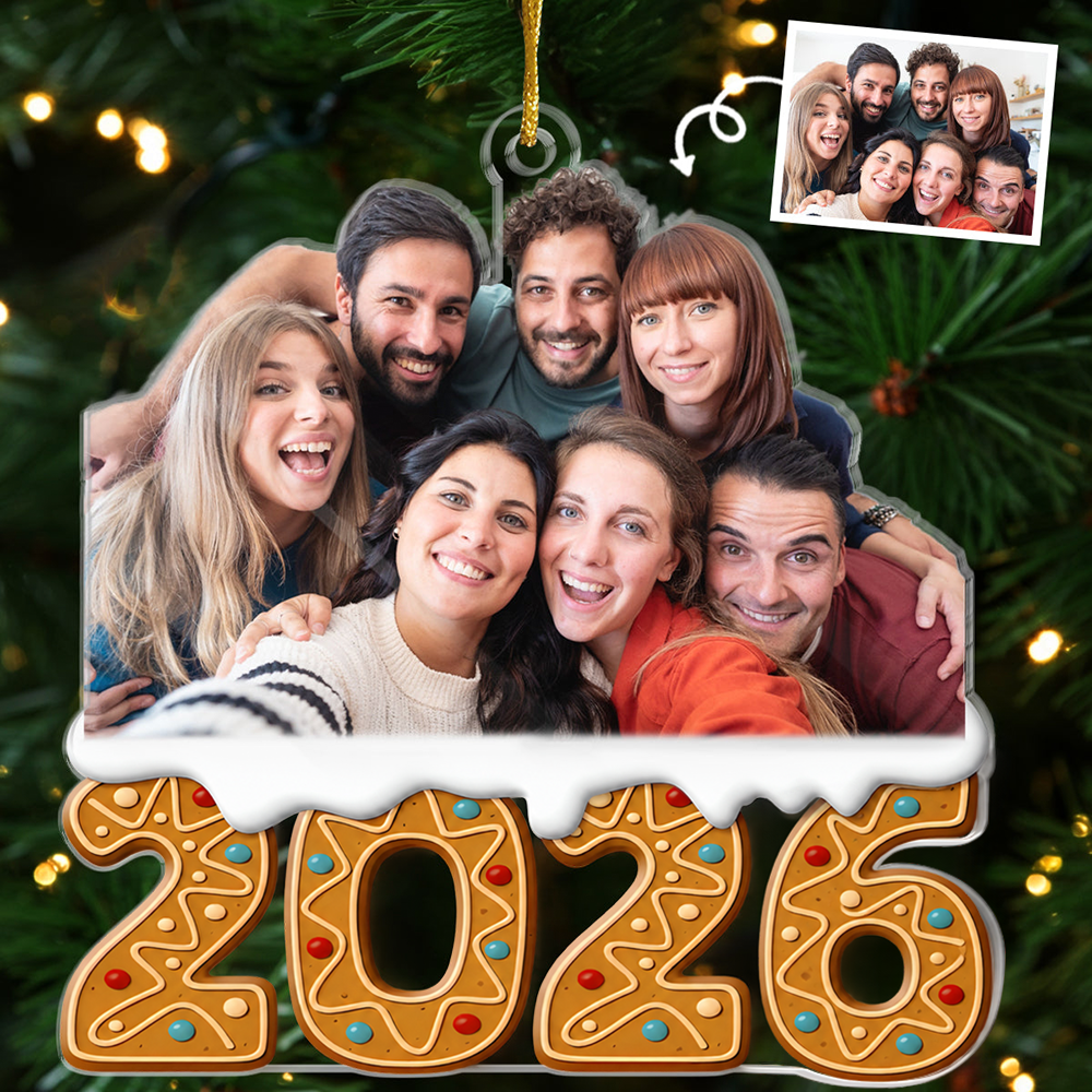 2025 Foto-Acrylornament Personalisierter Christbaumschmuck mit Foto
