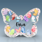Schmetterlinge-Personalisierte Acryltafel Geschenk für Oma