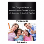 Brieftasche-Karte mit Foto und Text Geschenk für Partner und Papa
