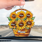 Sonnenblumen-Personalisierter Anhänger mit Namen