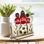 Fußballmama-Personalisierte MOM-Holztafel