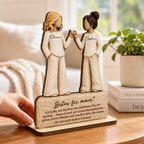 Personalisierter Holzaufsteller mit Namen & Spruch – für beste Freundinnen & Schwestern