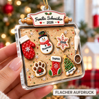Personalisierter Acryl-Weihnachtsanhänger – Lebkuchen-Motiv