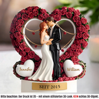 Hochzeit - Personalisierte Acryltafel mit Namen Geschenk für Ehepaar