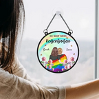 Regenbogen Paae-Personaliserter Sonnenfänger Geschenk für Paare LGBT
