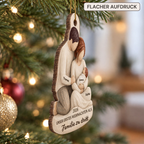 Personalisierter Holz-Weihnachtsanhänger – Unser erstes Weihnachten als Familie zu dritt