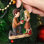 Heiratsantrag für Paare – Personalisierte Acryl-Ornament mit Namen und Datum