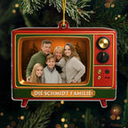 Acryl-Foto-Ornament Personalisierter Christbaumschmuck mit Fernseher