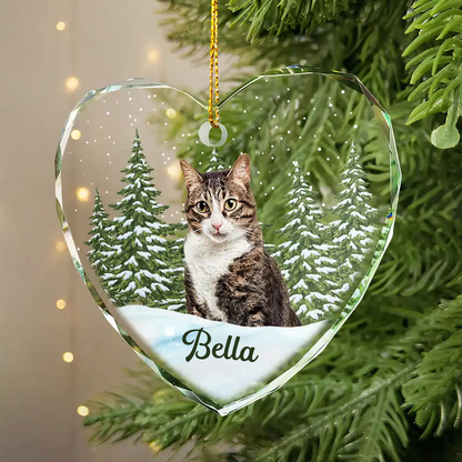 Herzornament mit Foto Personalisierter Christbaumschmuck