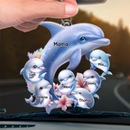 Personalisierter Anhänger mit Delfinen Geschenk für Mama und Oma
