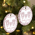 Personalisierter Keramik-Weihnachtsanhänger – Unser 1. Weihnachten als Familie