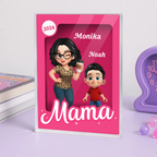 Frau und Kinder-Personalisierter Acrylblock mit eine Frau und 1-5 Kinder Geschenk für Mama und Oma