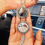 Personalisierter Metall-Anhänger mit Foto Trauergeschenk mit Farbdruck
