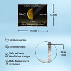 Unser Mond-Personaliserter Acrylblock mit goldenem Mond Geschenk für Paar