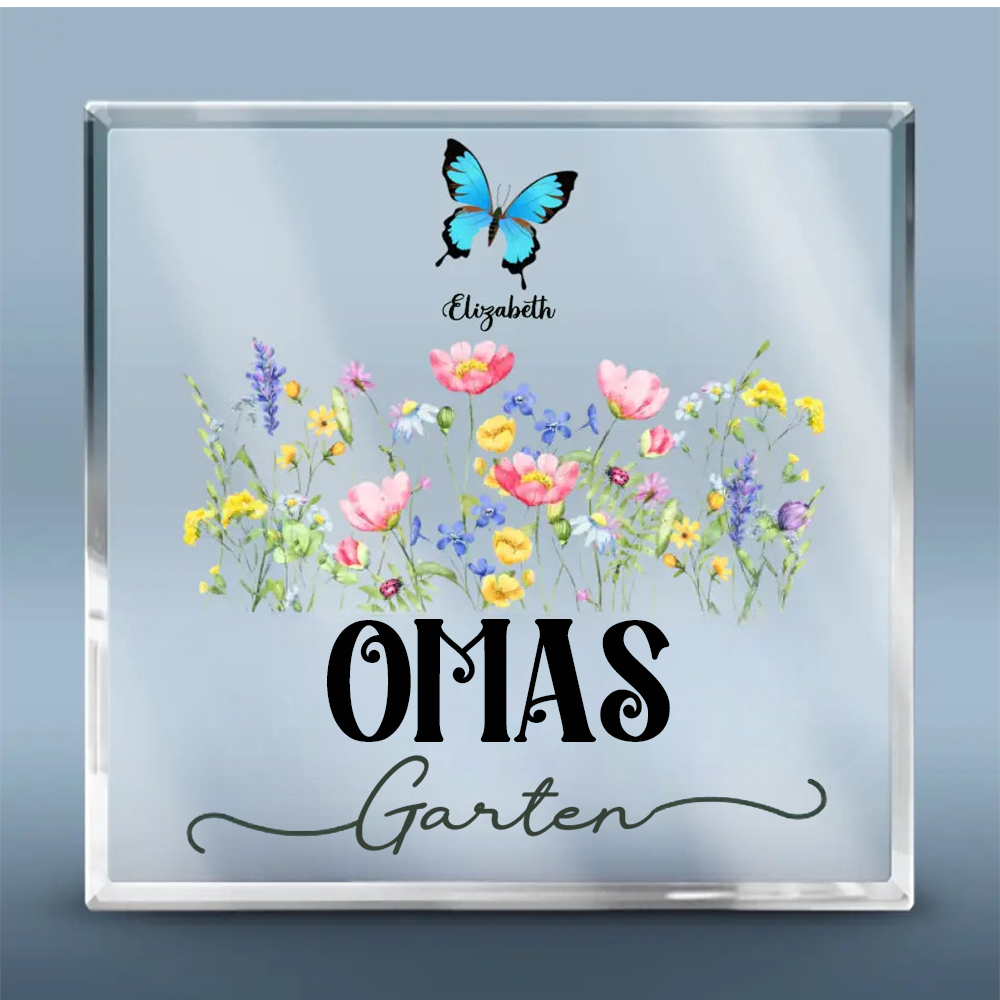 Acryltafel mit Schmetterlingen Geschenke für Oma und Mama