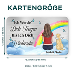 Personalisierte Brieftasche-Karte Haustierbesitzer mit Hund Trauergeschenk