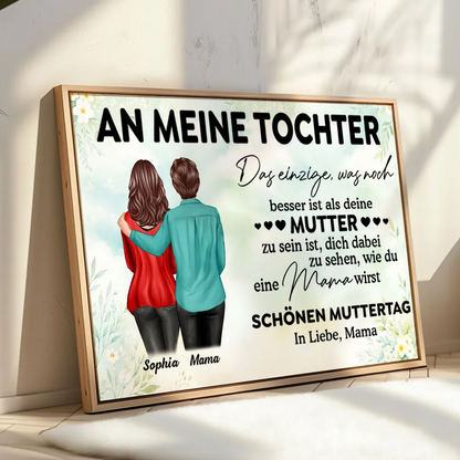 An meine Tochter/Schwiegertochter – Personalisiertes Wandbild Poster