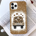 Wagen und Herzen - Silikonhandyhülle für iPhone und Samsung mit Namen personalisiert Geschenk für Oma und Mama