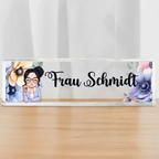 Personalisierte Acryltafel mit Namen Geschenk für Lehrerin und Kollegin