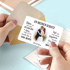 Mein Happy End - Personalisierte Brieftasche-Karte mit Foto und Text Geschenk für Paar