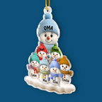 Schneemännchen - Acrylanhänger Christbaumanhänger Geschenk für Oma