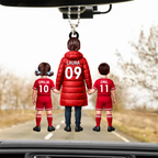 Fußballmama und Kinder-Personalisierter Acrylanhänger´mit Trikots