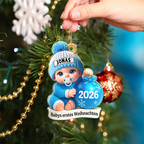 Babys Erstes Weihnachten Personalisierter Acrylanhänger Christbaumschmuck
