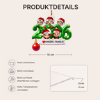 2025 Familie - Acrylornament mit Elten und Kinder Christbaumschmuck