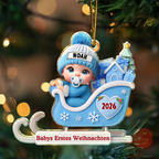 Babys Erstes Weihnachten - Personalisierter Christbaumschmuck mit Name und Jahr