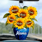 Sonnenblumen und Vase-Personalisierter Anhänger für Mama und Oma