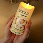 Beste Mama gehört mir  LED-Kerze mit Foto und Text Geschenk für neue Mama