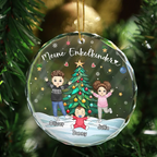 Personalisierter Glasanhänger Christbaumschmuk für Oma und Opa