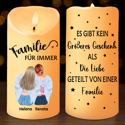 Personalisierte LED-Kerze für Familie und Beste Freunden
