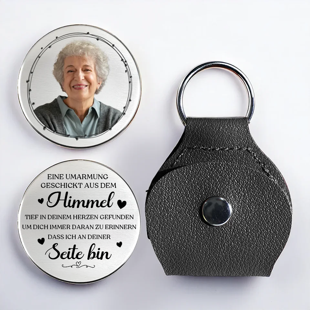 Taschenumarmung mit Foto Trauergeschenk