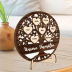 Personalisierte Holzplakette mit Familienbaum Geschenk für Familie