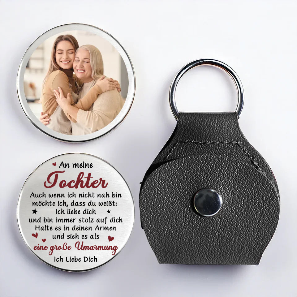 Taschenumarmung mit Foto und Sprüche Geschenk für Tochter, Sohn, Enkel und Enkelin