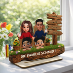 Eltern und Kinder-Personalisierter Holzaufsteller Geschenk für Papa, Mama, Oma und Opa