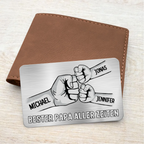 Personalisierte Brieftasche-Karte mit Fausstoß Wallet Card für Papa