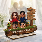 Eltern und Kinder-Personalisierter Holzaufsteller Geschenk für Papa, Mama, Oma und Opa