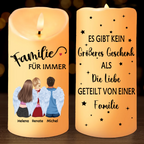Personalisierte LED-Kerze für Familie und Beste Freunden